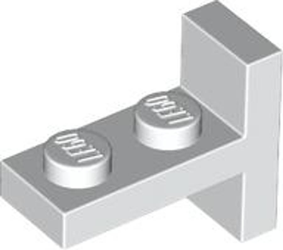Lego (N) ~ Bracket 1 x 2 - 2 x 1 Centered ~ [White]