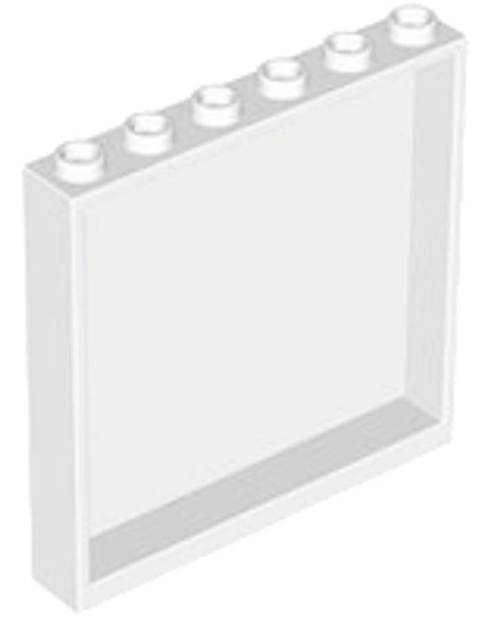 Lego (N) ~ Panel 1 x 6 x 5 ~ [White]