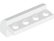 Lego (N) ~ Slope Curved 2 x 4 x 1 1/3 with 4 Recessed Studs ~ [White]