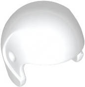 Lego (N) ~ Minifigure Headgear Helmet Sports / Flight ~ [White]
