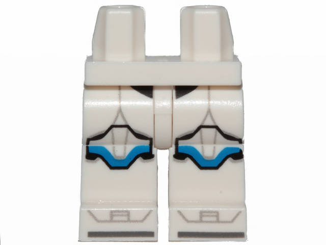 Lego (N) ~ Hips and Legs with SW Clone Trooper Armor and Blue Markings Pattern ~ [White]