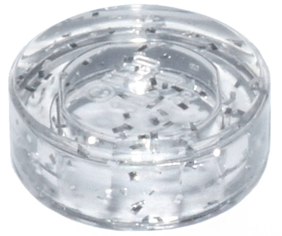 Lego NEW - Tile Round 1 x 1~ [Glitter Trans-Clear]
