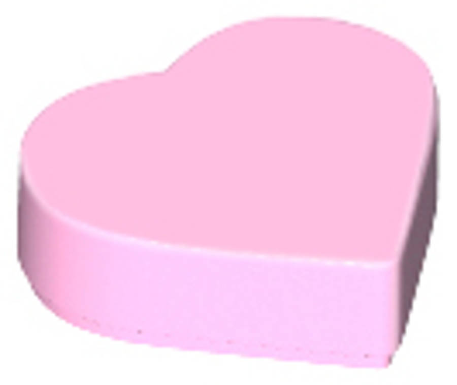 Lego (N) ~ Tile Round 1 x 1 Heart ~ [Bright Pink]