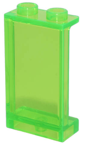 Lego (N) ~ Panel 1 x 2 x 3 with Side Supports - Hollow Studs ~ [Trans-Bright Green]