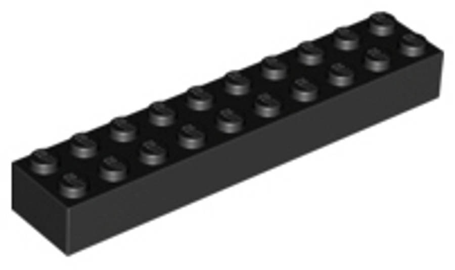 Lego NEW - Brick 2 x 10~ [Black]