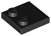 Lego (N) ~ Tile Modified 2 x 2 with Studs on Edge ~ [Black]