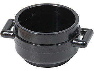 Lego (N) ~ Minifigure Utensil Pot Cauldron 3 x 3 x 1 &amp; 3/4 with Handles ~ [Black]