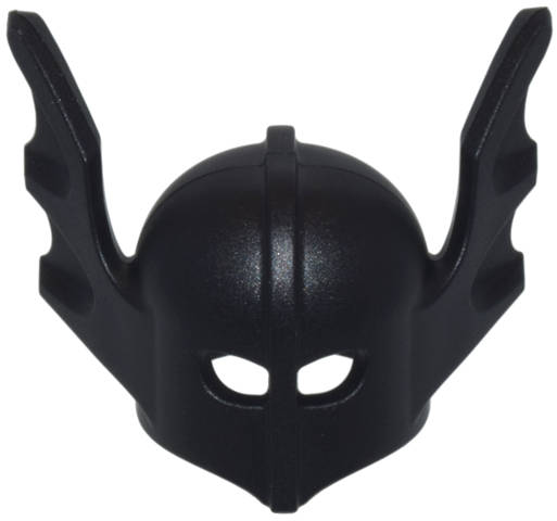 Lego NEW - Minifigure Headgear Helmet with Bat Wings Rounded Top Angled Wings~ [Black]