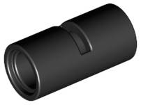 Lego (U) ~ Technic Pin Connector Round 2L with Slot (Pin Joiner Round) ~ [Black]