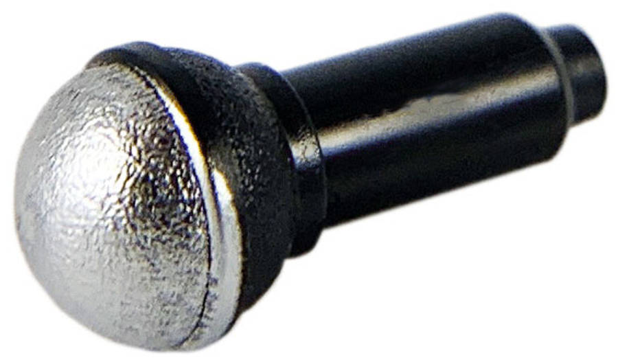 Lego (N) ~ Minifigure Utensil Microphone with Silver Top Half Screen Pattern ~ [Black]