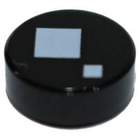 Lego (N) ~ Tile Round 1 x 1 with 2 White Squares Pattern (BrickHeadz Standard Eye) ~ [Black]