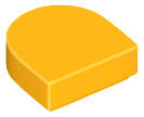 Lego (N) ~ Tile Round 1 x 1 Half Circle Extended ~ [Bright Light Orange]
