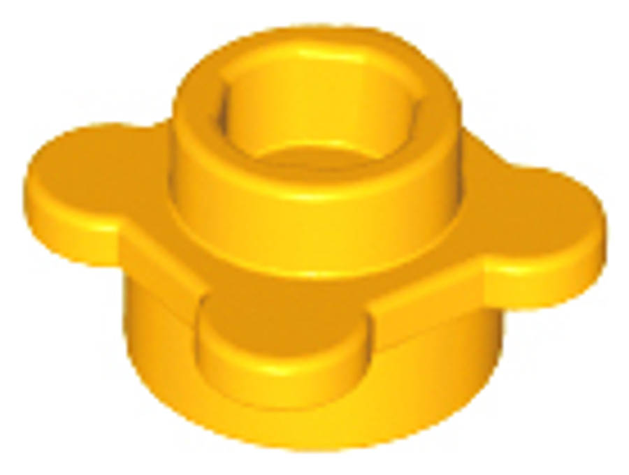 Lego (U) ~ Plate Round 1 x 1 with Flower Edge (4 Knobs / Petals) ~ [Bright Light Orange]