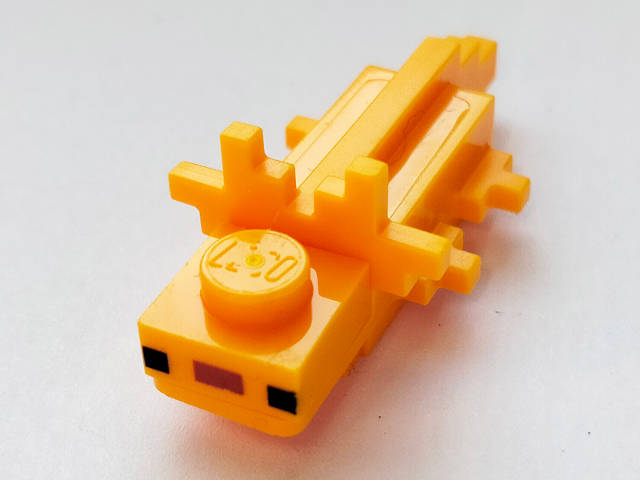 Lego NEW - Minecraft Axolotl with Dark Orange Nose - Brick Built~ [Bright Light Orange]