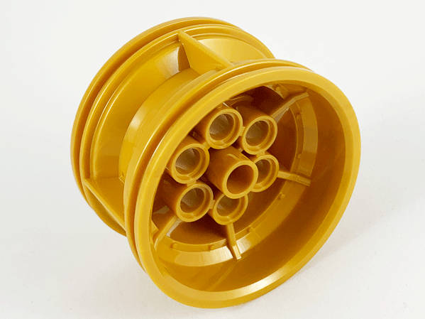 Lego NEW - Wheel 43.2mm D. x 26mm Technic Racing Small 6 Pin Holes~ [Pearl Gold]