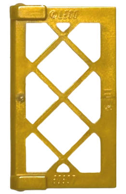 Lego (N) ~ Pane for Window 1 x 2 x 3 Lattice with Thick Corner Tabs ~ [Pearl Gold]