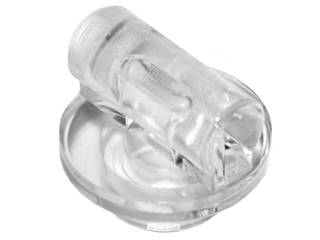 Lego (N) ~ Plate Round 1 x 1 with Bar Handle (Undetermined Type) ~ [Trans-Clear]