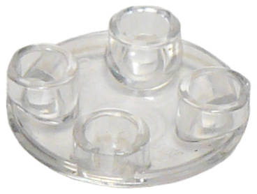 Lego (N) ~ Plate Round 2 x 2 with Rounded Bottom (Boat Stud) ~ [Trans-Clear]