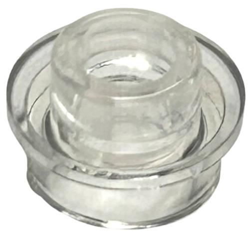 Lego (N) ~ Plate Round 1 x 1 with Open Stud ~ [Trans-Clear]