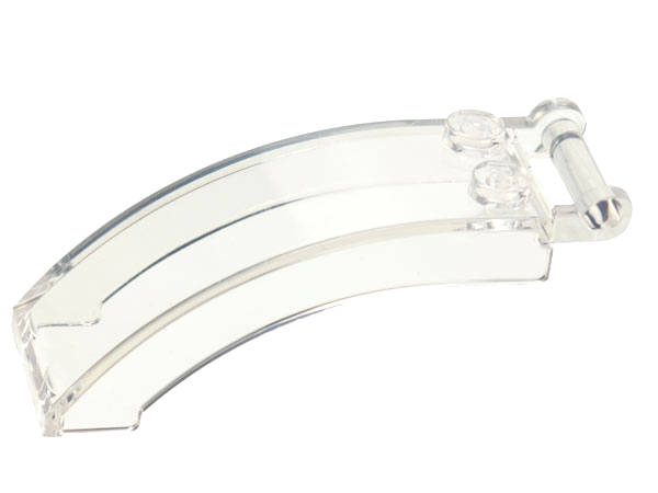 Lego (N) ~ Windscreen 6 x 2 x 2 with Bar Handle ~ [Trans-Clear]