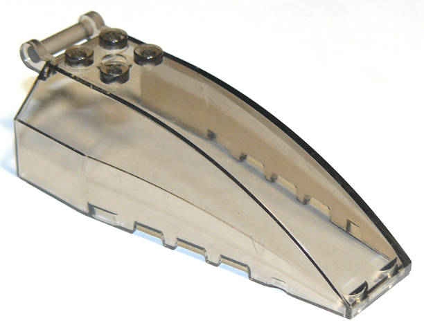 Lego (N) ~ Windscreen 8 x 4 x 2 with 4 Studs and Bar Handle ~ [Trans-Brown]