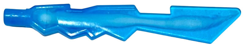 Lego (U) ~ Minifigure Weapon Sword Blade with Jagged Edges and Bar End with Mar ~ [Trans-Dark Blue]