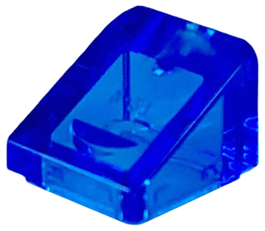 Lego (N) ~ Slope 30 1 x 1 x 2/3 ~ [Trans-Dark Blue]