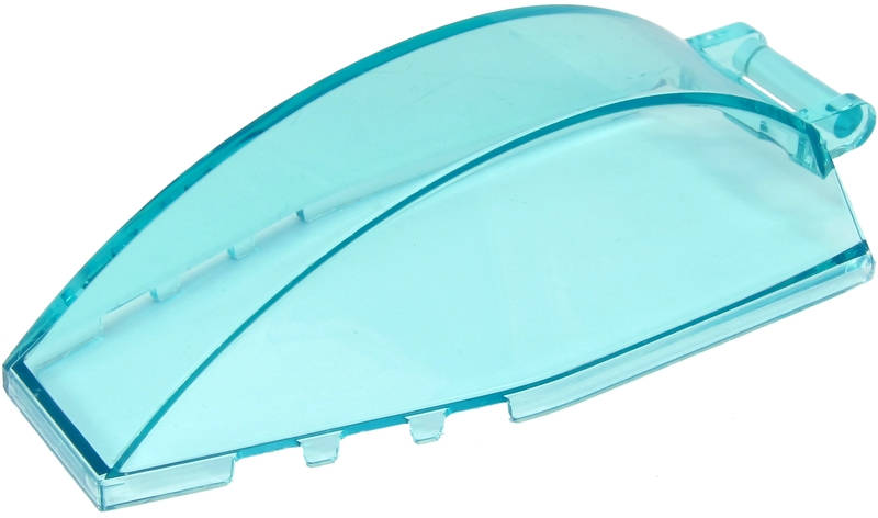 Lego (N) ~ Windscreen 8 x 4 x 2 Curved with Bar Handle ~ [Trans-Light Blue]