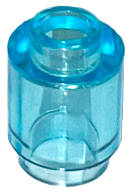 Lego (U) ~ Brick Round 1 x 1 ~ [Trans-Light Blue]