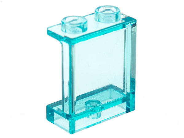 Lego (N) ~ Panel 1 x 2 x 2 with Side Supports - Hollow Studs ~ [Trans-Light Blue]