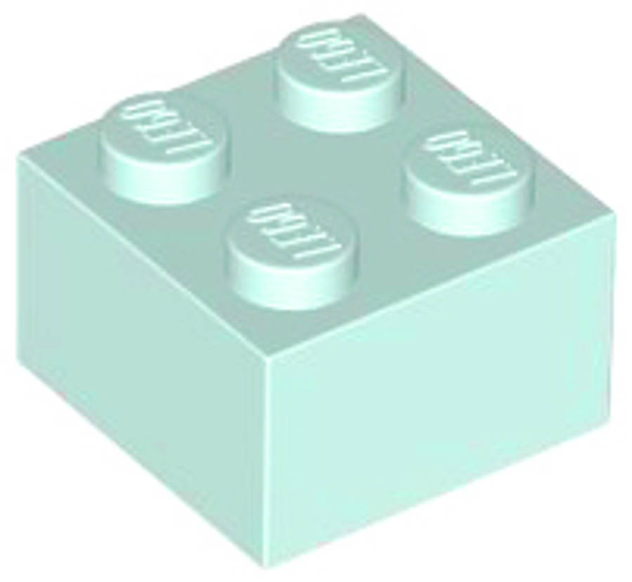 Lego (N) ~ Brick 2 x 2 ~ [Light Aqua]