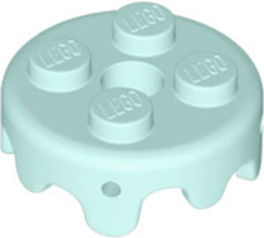 Lego (N) ~ Frosting for 2 x 2 Cake with 4 Small Pin Holes ~ [Light Aqua]