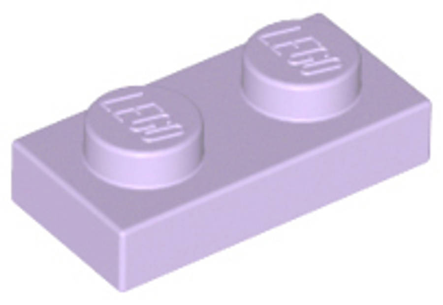 Lego (N) ~ Plate 1 x 2 ~ [Lavender]