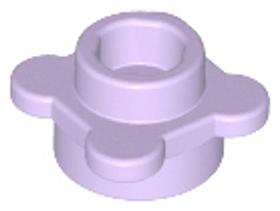 Lego (U) ~ Plate Round 1 x 1 with Flower Edge (4 Knobs / Petals) ~ [Lavender]