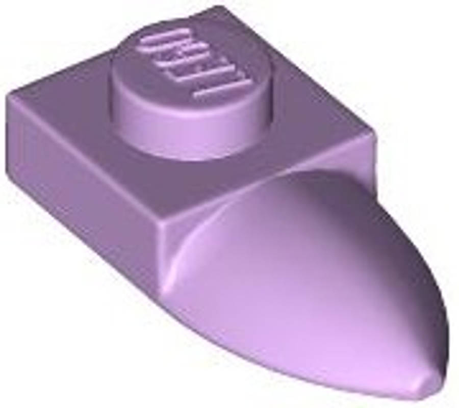 Lego (N) ~ Plate Modified 1 x 1 with Tooth Horizontal ~ [Lavender]