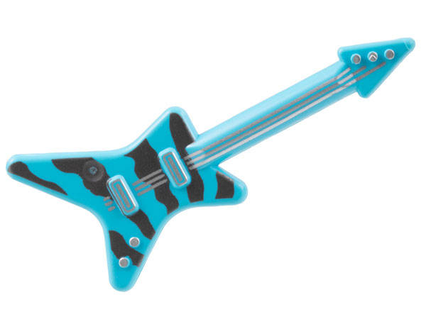 Lego NEW - Minifigure Utensil Musical Instrument Guitar Electric 'ML' Type with Pea~ [Medium Azure]