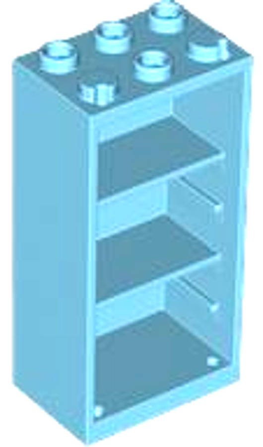 Lego (N) ~ Container Cupboard / Refrigerator 2 x 3 x 5 ~ [Medium Azure]