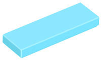 Lego (N) ~ Tile 1 x 3 ~ [Medium Azure]