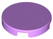 Lego (N) ~ Tile Round 2 x 2 with Bottom Stud Holder ~ [Medium Lavender]