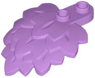 Lego (N) ~ Plant Plate Round 1 x 2 with Layered Leaves ~ [Medium Lavender]