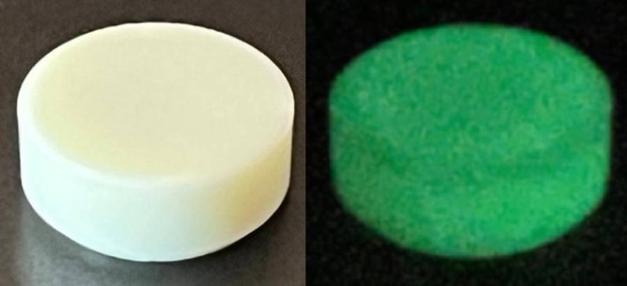 Lego (N) ~ Tile Round 1 x 1 ~ [Glow In Dark White]