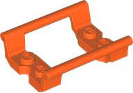 Lego (N) ~ Train Track Roller Coaster Straight 4L ~ [Reddish Orange]