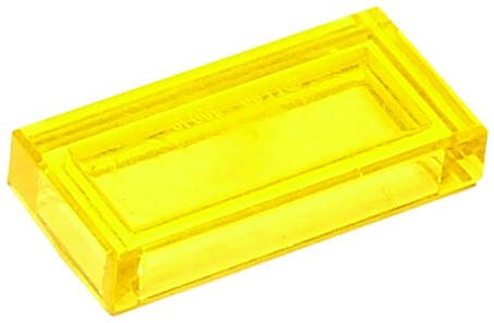 Lego Used - Tile 1 x 2~ [Trans-Yellow]