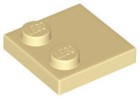 Lego (N) ~ Tile Modified 2 x 2 with Studs on Edge ~ [Tan]
