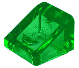 Lego (N) ~ Slope 30 1 x 1 x 2/3 ~ [Trans-Green]