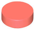 Lego (N) ~ Tile Round 1 x 1 ~ [Coral]