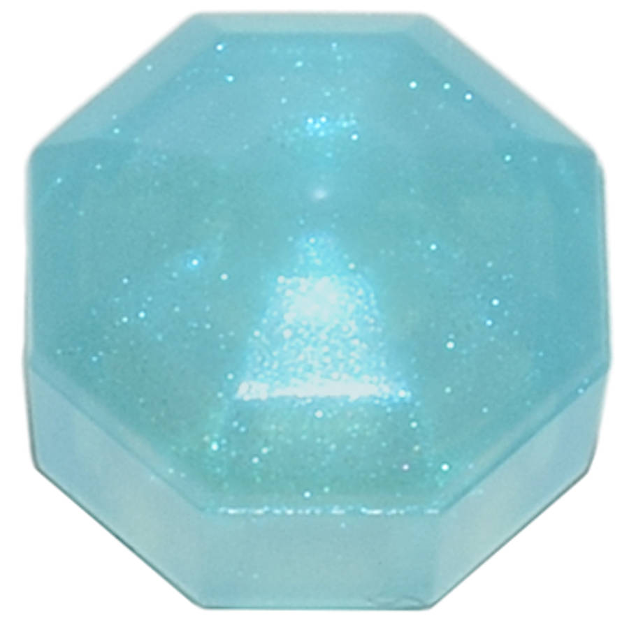 Lego (N) ~ Rock 1 x 1 Jewel Octagonal ~ [Satin Trans-Light Blue]