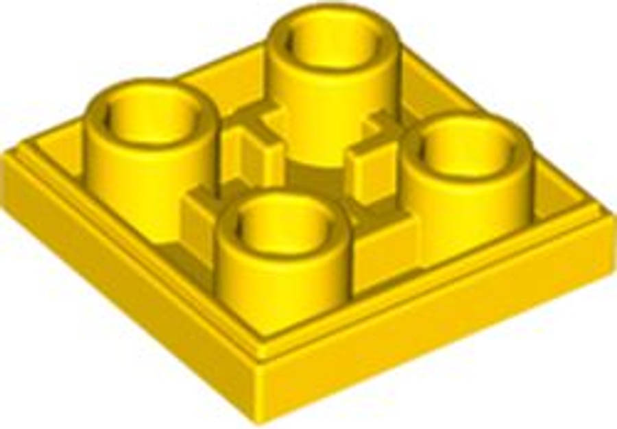 Lego (N) ~ Tile Modified 2 x 2 Inverted ~ [Yellow]