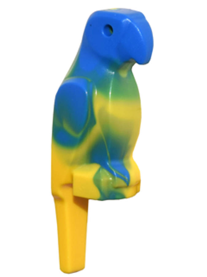 Lego (N) ~ Bird Parrot with Large Beak with Marbled Blue Pattern ~ [Yellow]