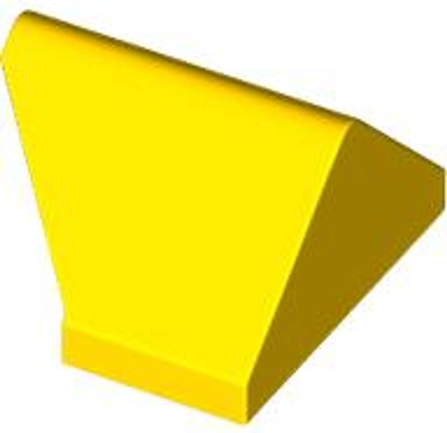 Lego (U) ~ Slope 45 2 x 1 Double / Inverted with Bottom Stud Holder ~ [Yellow]